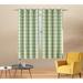 Gracie Oaks Milayna Plaid Semi-Sheer Grommet Curtain Panels 100% Cotton in Green/Blue/White | 63 H x 52 W in | Wayfair