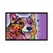 Winston Porter Corgi by Dean Russo - Gallery-Wrapped Canvas Giclée on Metal in Black/Indigo/Pink | 40 H x 60 W x 1.5 D in | Wayfair