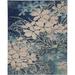 Blue/Green 142 x 106 x 0.5 in Area Rug - Red Barrel Studio® Area Rug in Navy Polypropylene | 142 H x 106 W x 0.5 D in | Wayfair