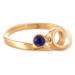 '18k Gold-Plated and Lapis Lazuli Cocktail Ring from Peru'