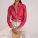 Anthropologie Tops | Anthropologie Maeve Floral Lace Button Front Top Pink Sz 2 Rolled Sleeves Nwt | Color: Pink | Size: 2