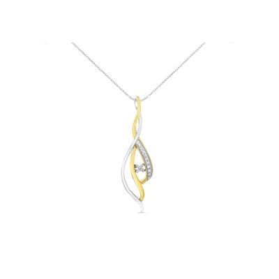 Women's Gold Round Cut Diamond Cascade Pendant Necklace by Haus of Brilliance in Gold Silver