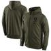 Men's Nike Olive Army Black Knights Tonal Logo Stack Performance Full-Zip Hoodie