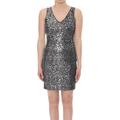 Jessica Simpson Dresses | Jessica Simpson Nwt New Black Silver Sequin Glitter Cocktail Dress Women's 8 | Color: Black/Silver | Size: 8