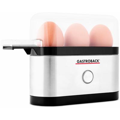 Gastroback Eierkocher Design Mini 42800, für 3 St. Eier, 350 W silberfarben Küchenkleingeräte Haushaltsgeräte