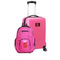 MOJO Pink Syracuse Orange Personalized Deluxe 2-Piece Backpack & Carry-On Set