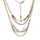 Collier ras du cou en perles de style Boho doré acier inoxydable coloré ras du cou court mode 40