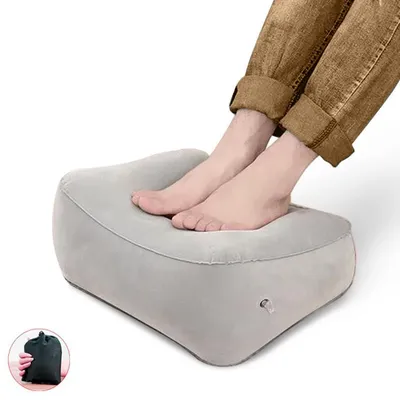 Coussin gonflable relaxant pour les pieds aide-pied de voyage coussin pour avion voyage bureau