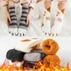 Chaussettes chaudes moelleuses pour femmes chaussettes de sol floues patte de chat dessin animé