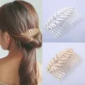 Peigne à pince à cheveux en métal avec feuille d'arbre pour femmes épingle à cheveux de mariage