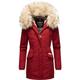 Wintermantel NAVAHOO "Cristal" Gr. XS (34), rot (blutrot) Damen Mäntel Wintermäntel