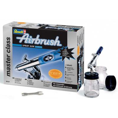Farbsprühgerät REVELL "Airbrush-Pistole - Spray Gun master class Vario", schwarz, Farbsprühgeräte, Kinder, Kunststoff Image