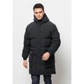 Daunenmantel JACK WOLFSKIN "ALEX LONG DOWN JKT M" Gr. XXL (58), schwarz-weiß (phantom) Herren Mäntel Herren-Outdoorbekleidung