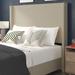 Upholstered Platform Bed with Channel Stitched Headboard