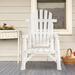 Outsuuny Adirondack Rocking Chair with Slatted Design and Oversize Back for Porch, Poolside, or Garden Lounging