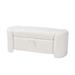 Oakes Modern and Contemporary Ivory Boucle Upholstered Storage Bench