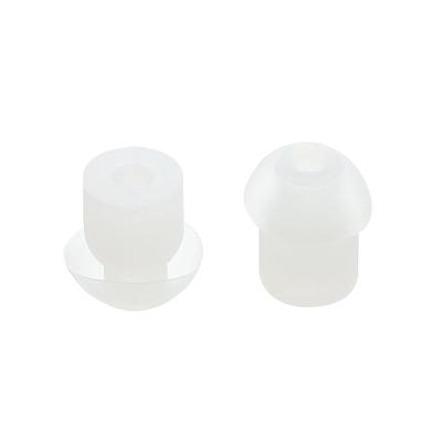 Silicone Mushroom Earbuds Ear Tips for Acoustic Tube Earpiece, Transparent 2Pcs
