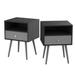 Modern Nightstand with 1 Storage Drawer，Set of 2