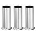 Candle Socket Covers, 3.1 Inch Base Holder, Silver Tone 3 Pcs - Silver Tone