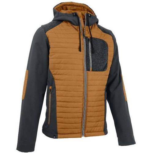 MAUL Herren Funktionsjacke Penia 2XT-HybridSteppjacke+Kap, Größe 54 in schlamm/schwarz