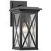 Z-Lite Brookside 1 Light Outdoor Wall Sconce in Black