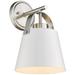 Z-Lite Z-Studio 12 3/4" High Matte White and Nickel Wall Sconce