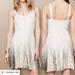 Free People Dresses | Free People | Lace Ombr Metallic A-Line Dress | Color: Cream/Silver | Size: S