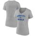 Women's Fanatics Branded Gray Kansas City Royals Heart and Soul V-Neck T-Shirt