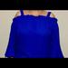 J. Crew Tops | J Crew Solid Blue Cold Shoulder Top. Size 12 | Color: Blue | Size: 12