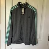 Adidas Other | New Womens Adidas Designed To Move Track Jacket Size Xl Grey/Mint | Color: Gray | Size: Xl