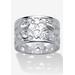 Women's Filigree Vintage-Style Ring In .925 Sterling Silver Jewelry by PalmBeach Jewelry in Silver (Size 9)