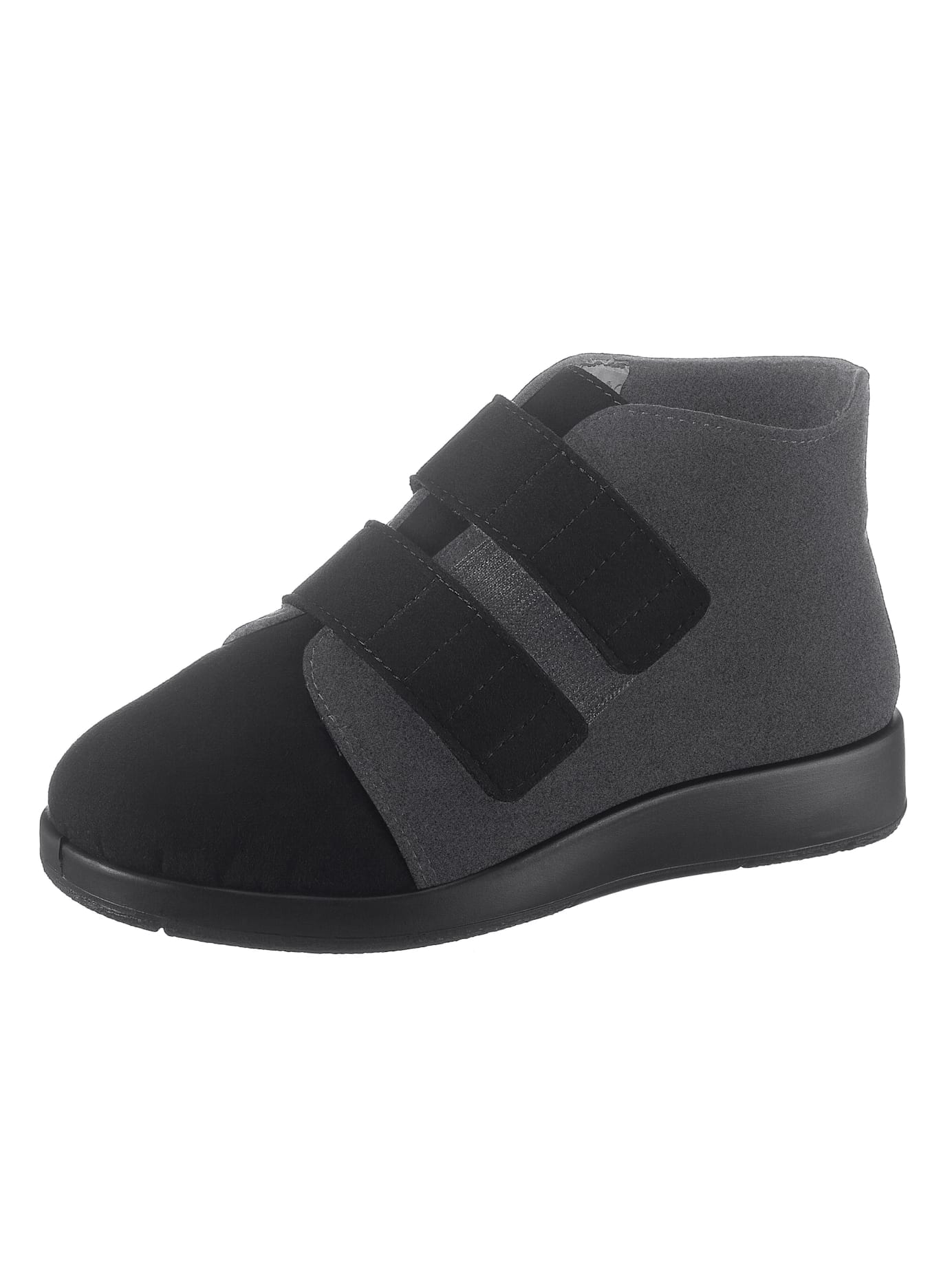 Klettschuh, Gr. 40, schwarz, Veloursleder, Schuhe Verbandsschuh Klettstiefel Boots