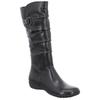 Schlupfboots JOSEF SEIBEL "Naly 23", Damen, Gr. 40, XS-Schaft, schwarz, Leder, casual, Schuhe, Stiefel, Schlupfstiefel, Winterstiefel mit Raffungen und XS-Schaft