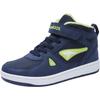 Sneaker KANGAROOS "Kalley II EV", Gr. 30, blau (navy, lime), Synthetik, sportlich, Schuhe, mit Klettverschluss, gefüttert