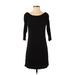 J Mode USA Casual Dress: Black Solid Dresses - Women's Size Small