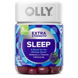 OLLY Extra Strength Sleep- 50 Gummies - Sleep Aid - with L-Theanine & Botanicals - Flavor: Blackberry Zen