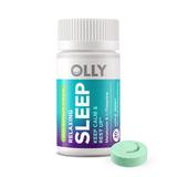 OLLY Fast Dissolves Relaxing Sleep - 30 Tablets & L-Theanine Blend - Vegan & Sugar Free - Apple Berry Flavor