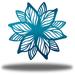 Riverside Designs LLC Flower Mandala Steel Wall Décor Metal in Blue/White | 36 H x 36 W x 0.0125 D in | Wayfair FMD0005-8teal36