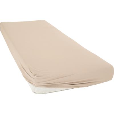 Spannbettlaken BELLANA "bellana premiumstretch", beige (creme), B:180-200cm L:200-220cm, Mako-Jersey, Obermaterial: 95% Baumwolle, 5% Elasthan, Laken, super elastisch Image