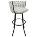 Red Barrel Studio® Trelu Counter, Bar & Extra Tall Stool Upholstered/Metal in White/Black | 23 W x 21 D in | Wayfair