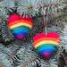 The Holiday Aisle® Rainbow Heart Hanging Figurine Ornament Set of 2 Fabric | 4 H x 1 W x 1 D in | Wayfair 14F1B119D54145B6AF3846219A516366