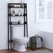 Ebern Designs 3-Shelf Bathroom Organizer Over The Toilet, Bathroom Spacesaver Manufactured Wood in Brown | 61.5 H x 25.1 W x 10 D in | Wayfair