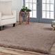 Brown 96 x 60 x 1.69 in Area Rug - Haus & Home Plush Shag Fuzzy Modern Solid Indoor Area Rug or Runner Polypropylene | Wayfair 5X8RUG-BRLN-TP