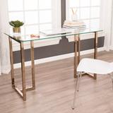 Haxor Writing Desk - Midcentury Modern Style - Champagne - Southern Enterprises HO9783