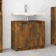 vidaXL Bathroom Cabinet Smoked Oak 64.5x33.5x59 cm Engineered Wood