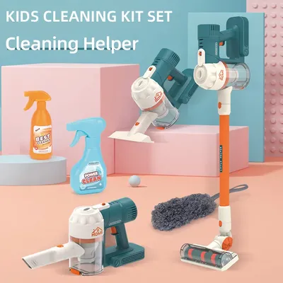 Simulation d'outils de nettoyage pour enfants maison de jeu jouets balayeuse aspirateur balai à