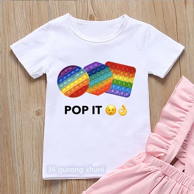 T-shirt Pop It drôle de jeu Shipetrol pour enfants vêtements pour enfants impression de vêtements