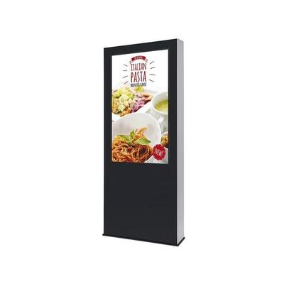 "Digitale Outdoor Stele mit 55"" Samsung-Bildschirm schwarz, Showdown Displays, 85.3x200.9x21 cm"