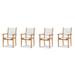 Perrin Stacking Teak Outdoor Dining Armchair (Set of 4)