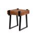 Toolkiss Square Rustic Style Solid Wood End Table - 18 in. L x 18 in. W x 20 in. H